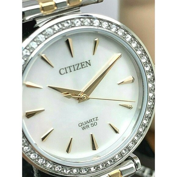 Citizen Women's Watch ER0216-67D Quartz White Mother of Pearl Dial Two T… - Picture 1 of 12